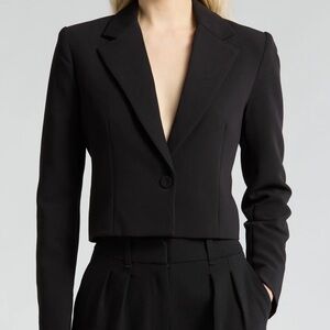 Jason Wu Women's Classic cropped Black Blazer size 10